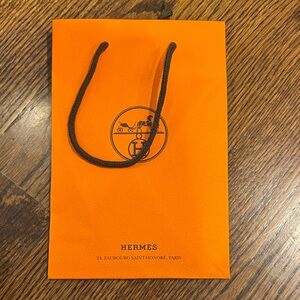 Hermes Orange Shopping Bag